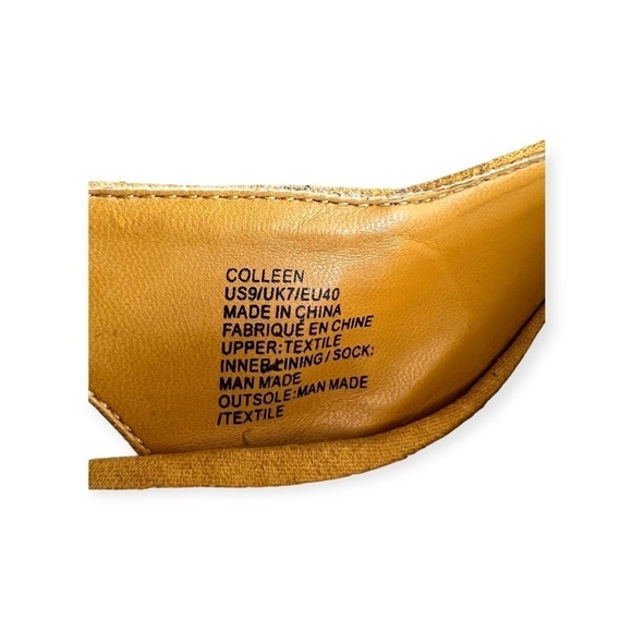 Shoe Dazzle Collen yellow shoes heels Size 9 block heel slingback - Picture 10 of 10